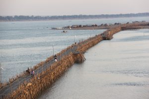 World's longest bamboo bridge.  Only allows cyclocabs. motorcycles, bicycles and pedestrians!