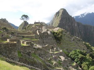 Machu Picchu with the Huayna Picchu Mountain.